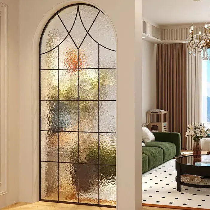 miroir mural panneau décoratif verre mat géométrique noir blanc classique moderne chambre coucherDecorationMurale