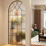 miroir mural panneau décoratif verre mat géométrique noir blanc classique moderne chambre coucherDecorationMurale