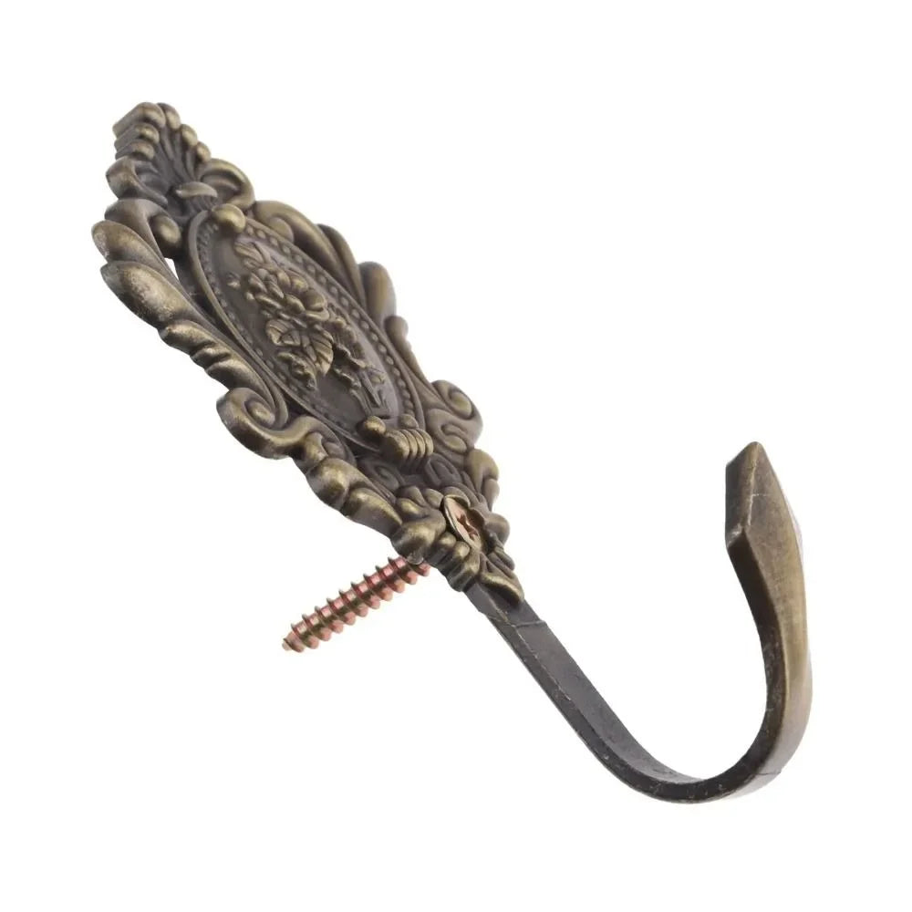 crochet mural vintage baroque argenté bronze doré décoration intérieure ancien fixations