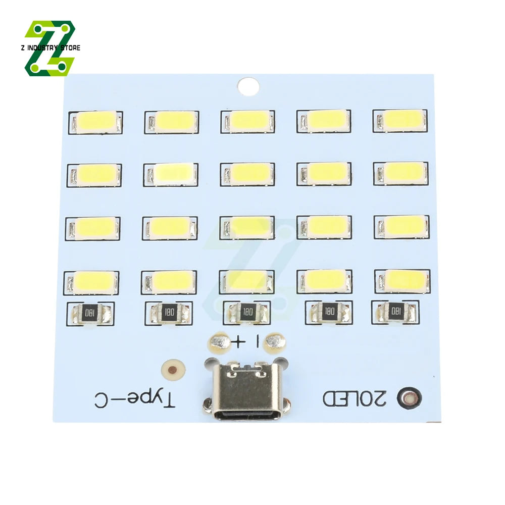 Panneau LED blanc 52mm 50mm USB Type 20 LED emergency light