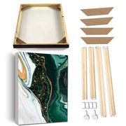Kit montage tableau abstrait moderne châssis bois toile blanche cale shape pegs pothooks clous