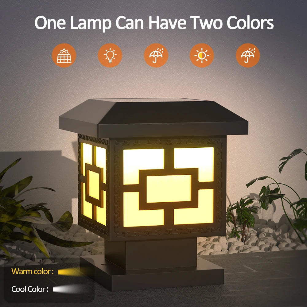 lampe solaire led étanche ip65 contemporaine batterie lithium noire panneau solaire inclusion moderne vintage
