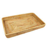 panier rangement rotin tissé traditionnel fruits collations maison pique nique camping beige clair