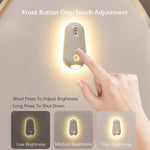 lampe toilette blanche moderne bouton tactile adhésif rechargeable led contrôle capteur lumière
