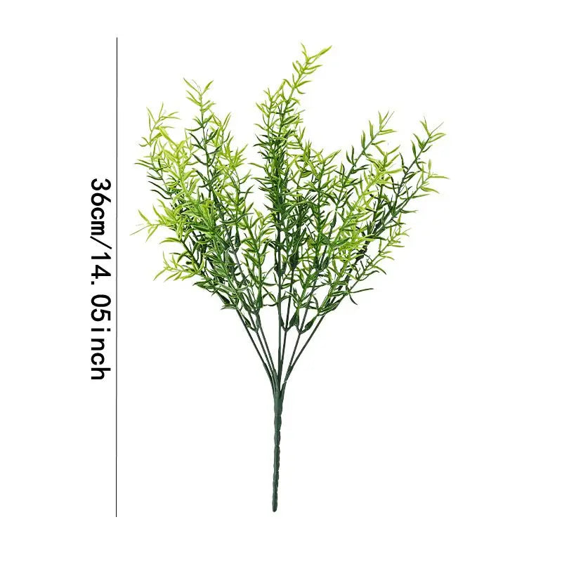 décoration intérieure buisson artificiel feuilles vertes réaliste naturelle vase gris anniversaire maison festive