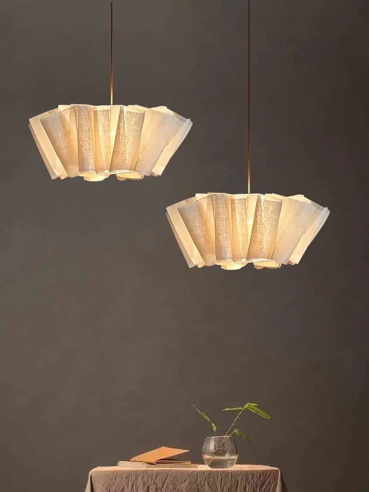 suspension lumineuse tissu beige clair moderne 2000 82000lm 90 260v opaques fixations
