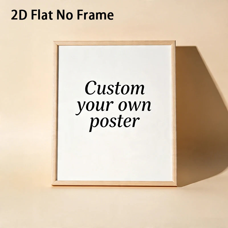 Posters personnalisés impression photo texture grunge minimaliste couleurs claires cadres bois