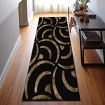 tapis marbré doré élégant salon moderne ornemental polypropylene blanc noir decoration maison chambreextérieur
