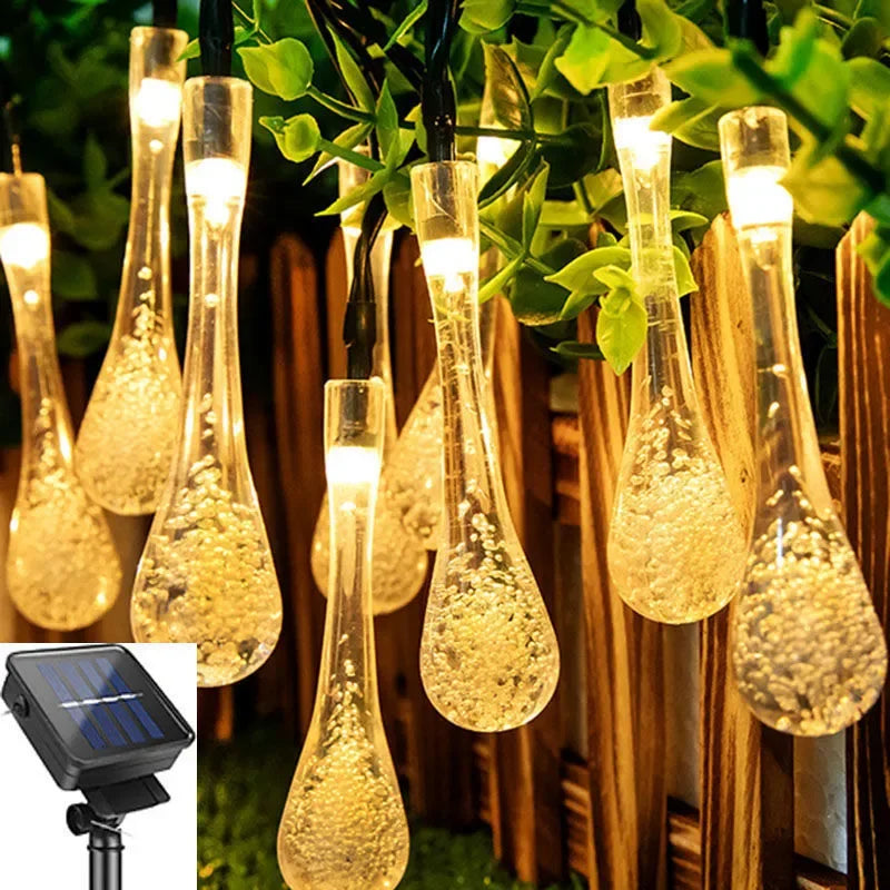 guirlande lumineuse solaire blanc chaud boules abeilles fleurs moderne translucideextérieur noël