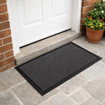 tapis antidérapant imperméable moderne maille dense sol intérieur noir gris rouge
