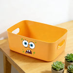 boîte rangement orange animée expressions poignées organisation moderne cartoon chambre table