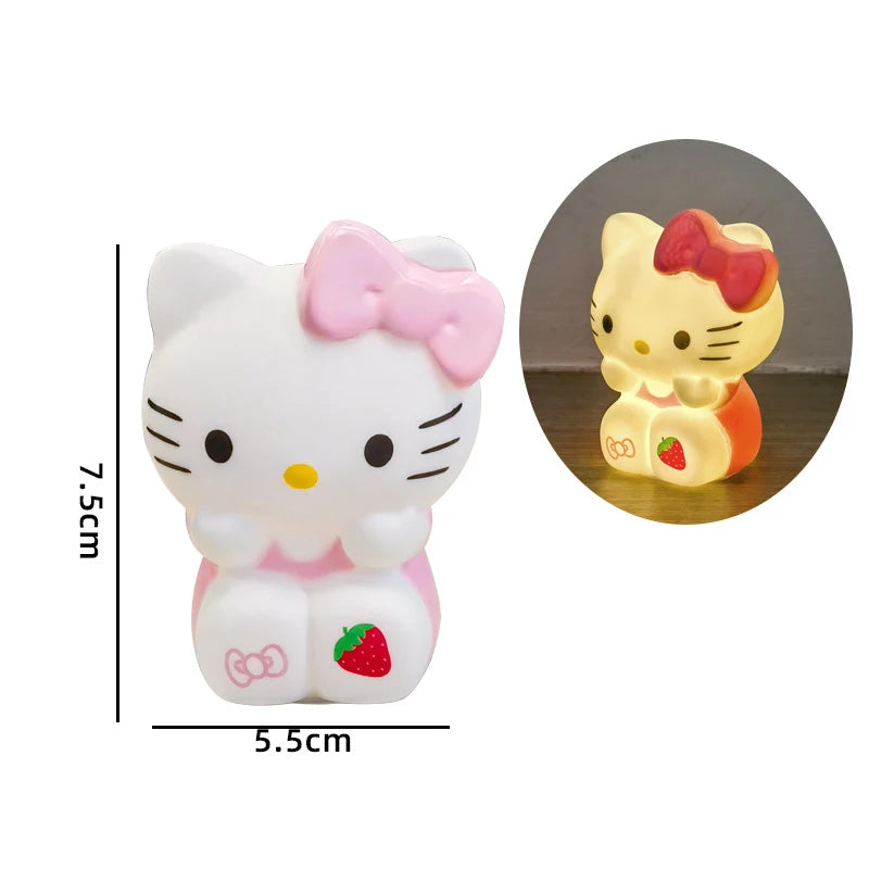 lampe table dessin animé hello kitty blanc rose cœur fraise verte bleue