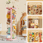 boîte rangement poupées transparente rose clair moderne enfant jouet organizer storage tube DIY