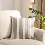 taies d'oreiller coton polyester rayées modernes opaques 45x45cm bleu marine rouge vert olive