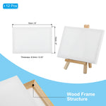toile d'art blanc minimaliste triple enduit chevalet bois mini tableau palette peinture set débutant