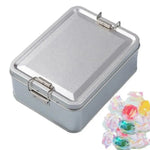 boîtes biscuits argentées réutilisables poignées métalliques classiques opaques multifonctions
