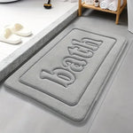 tapis bain gris bleu marine relief bath moderne doux moelleux salle bain