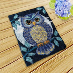 tapis crochet chouette adultes débutants texturé décoratif animalier pattern coloré facile
