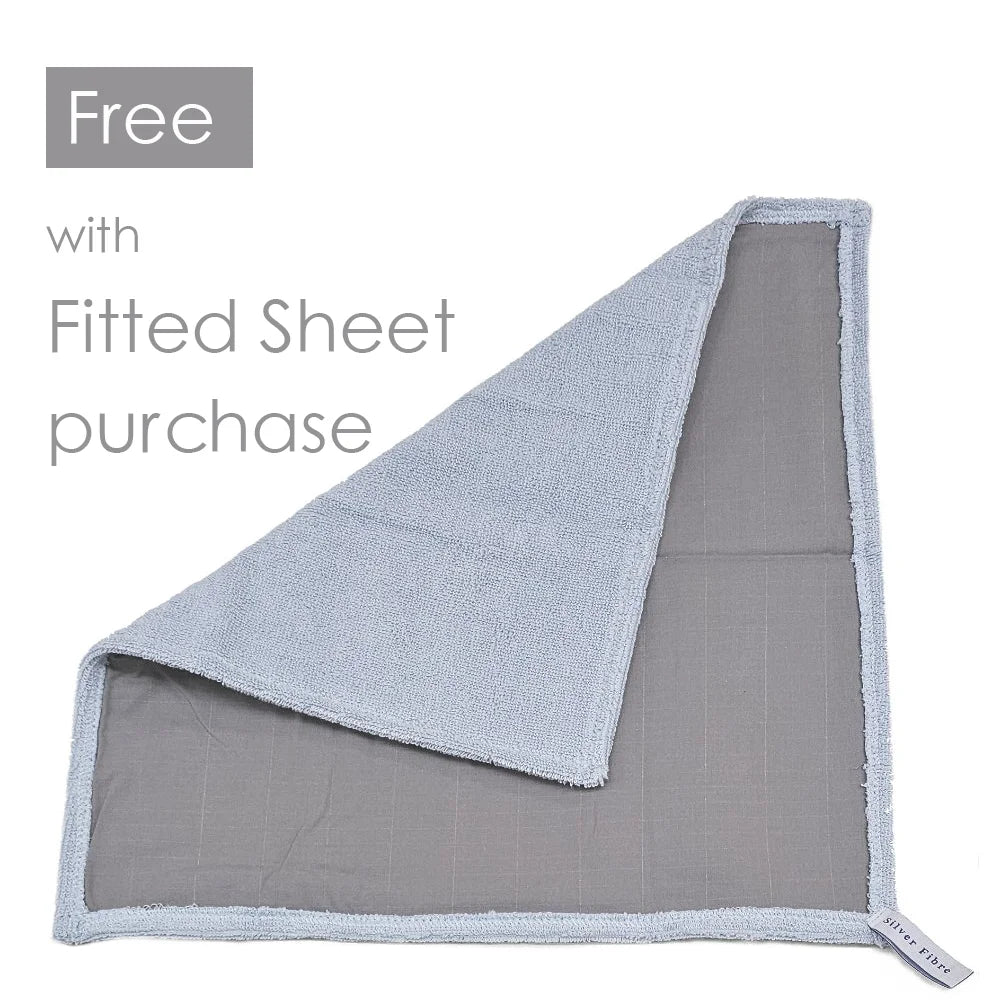 drap housse coton gris argent antimicrobien conducteur lit adulte simple moderne minimaliste