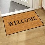 tapis d'entrée marron clair texturé welcome extérieur résistant antidérapant moderne classique durable
