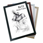 cadre photo bois naturel classique noir marron gris clair a4 maison décoration 21x29.7cm