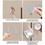 support rangement mural moderne étagère papier toilette boîte mouchoirs compartiment fermé aspect mat fixations