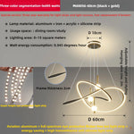 suspension lumineuse moderne or noir câbles suspendus ampoules led globes lumineux anneaux lumineux éléments