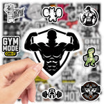 stickers graphiques adhésifs waterproof noir blanc textes animaux fitness agenda journal portable téléphone bouteille