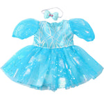 Jupe tutu rose bleu princesse tulle sequins dorés argentés motifs fleurs