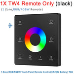 contrôleur rf 2.4g led wall mounted touch panel zone rgb cct dimming veromount