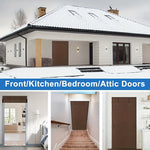 rideau porte thermique marron motif grille moderne opacité boucle rangement hiver isolation
