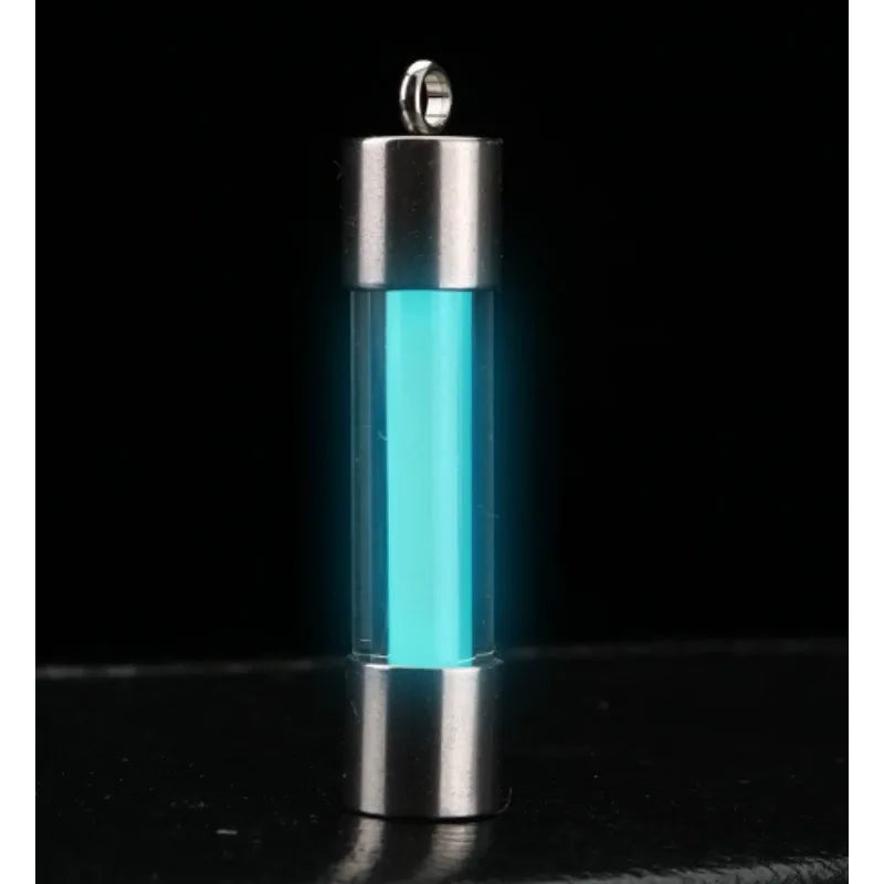porte clés lumineux bouteille parfum vert fluo moderne anneau chaîne portable suspendre lumière opaque