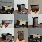 petit pot fleurs argile gris beige chinois artisanal maison