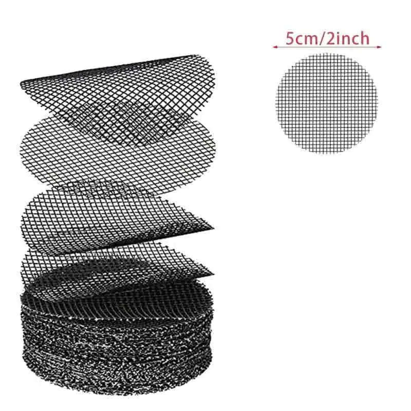 filtre graines noir maille fine pratique adhésif 10x10cm 7.5x7.5cm drainage plantes pots jardinerie