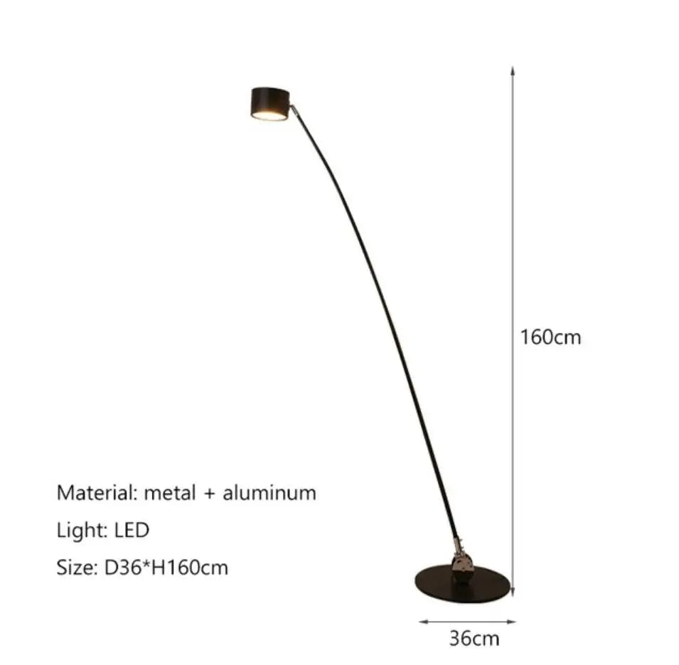 lampe sol moderne led noire 6w 10w 90v 260v interrupteur bouton chambre salonhôtel