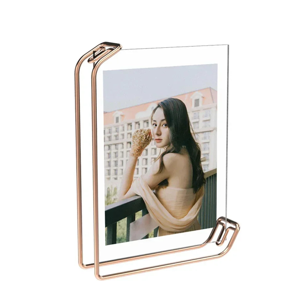 cadre photo moderne or transparent clips photo a4 minimaliste affichage menu listes prix