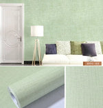 papier peint vinyle moderne lin opaque salon chambre cuisine imperméable adhésif vert clair bleu