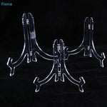 présentoir pliable transparent support assiettes clips moderne rangement domestique transparent sans motif plastique