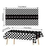 nappe table course auto carreaux noir blanc rouge fête anniversaire enfants opalescente imitation route