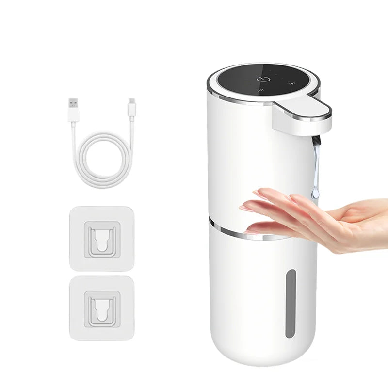 distributeur automatique savon noir blanc rechargeable tactile moderne minimaliste