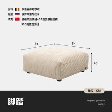 canapé modulable moderne beige clair rayures horizontales convertible cause cœur lit salon