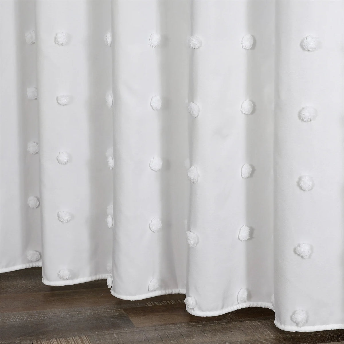 rideau douche polyester géométrique moderne blanc diamants superposés opaquant respectueux environnement