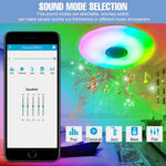 plafonnier led moderne violet blanc rouge vert bleu rose orange jaune musique bluetooth télécommande