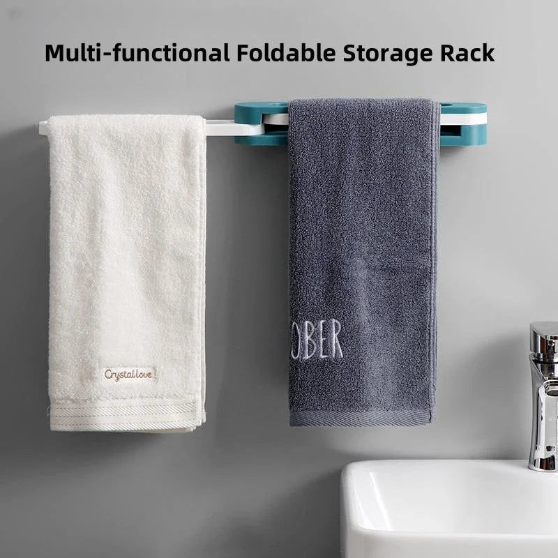 porte serviettes pliable mural respectueux environnement bleu gris moderne adhésifversible empilable.stocké