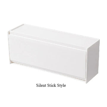 boîte rangement murale adhésive moderne compartimentée écouteurs montres lunettes blanc noir