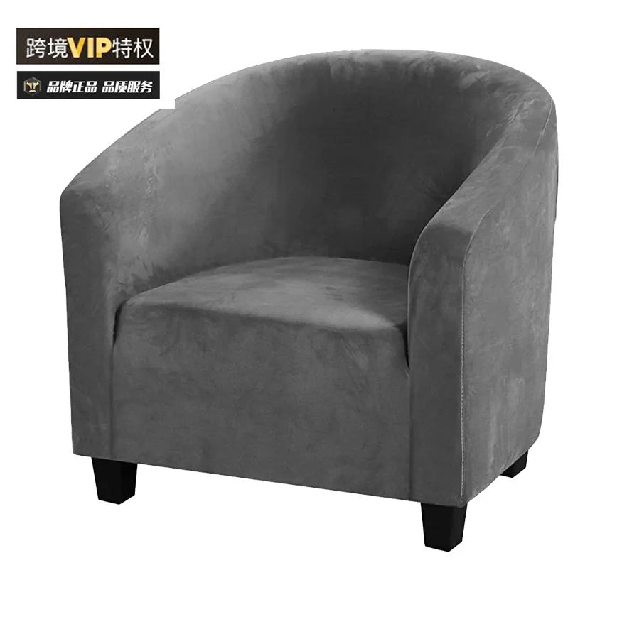 housse fauteuil velours bleu marine blanc moderne anti dérapante machine opaque