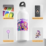 autocollants adhésifs multicolores dessins animés personnages cartoon tasses téléphones portables