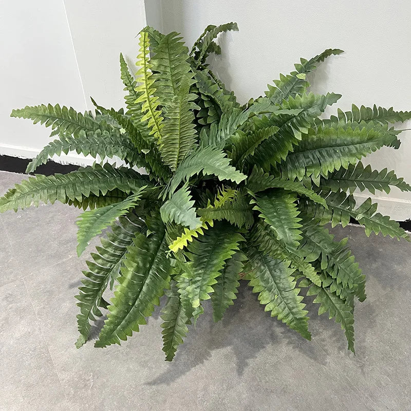 plante artificielle fougère soie feuilles vertes décoration maison salon pot osier tressé naturelle ornementextérieur