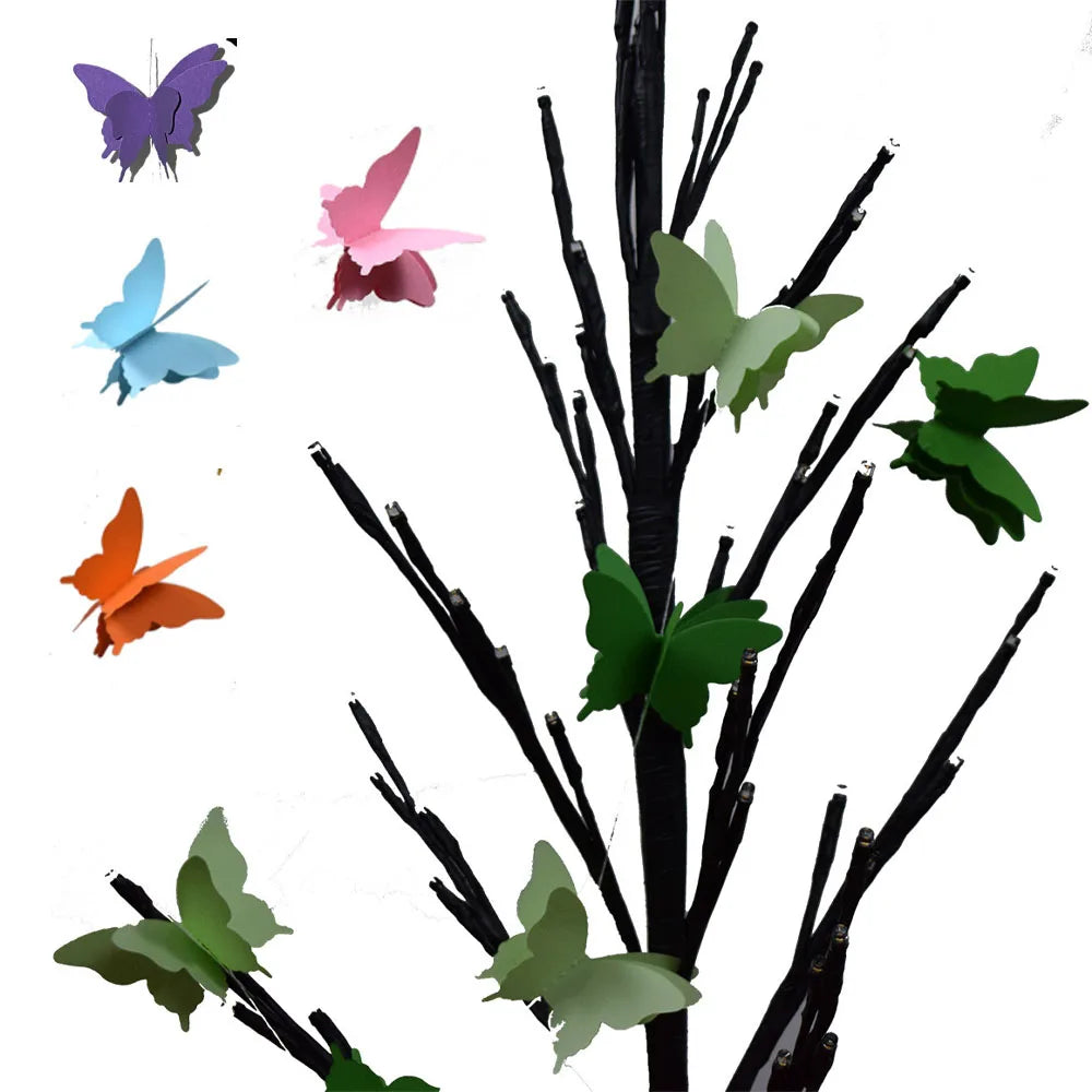 guirlande papillons papier couleurs violet bleu orange rose vert guirlande festive enfantine bohème structure