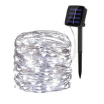 guirlande lumineuse solaire 7m 12m 22m 32m 40m multicolore blanc doré moderne